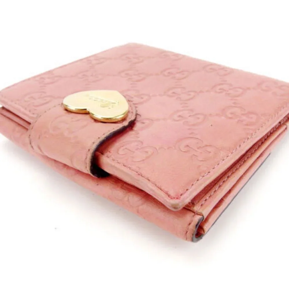 Gucci Wallet Purse Guccissima Pink Gold Woman Authentic Used - Picture 3 of 6